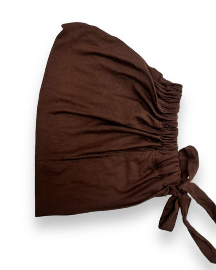 Tie-Back Hijab Under Cap - Deep Brown