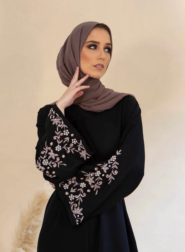 Dana Embellished Sleeve Abaya