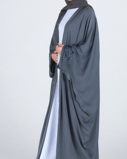 Hazy Blue Batwing Abaya