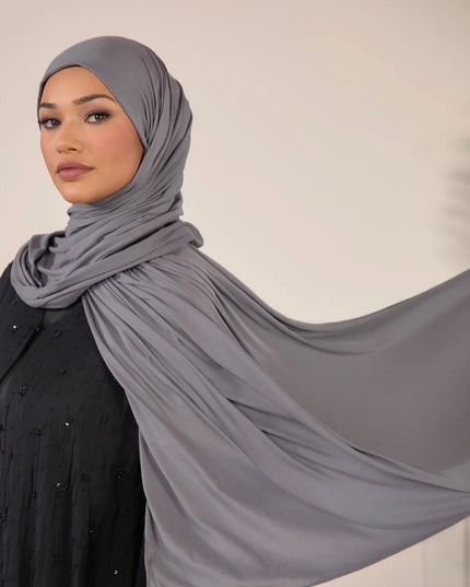 Maxi Jersey Hijab - Grey