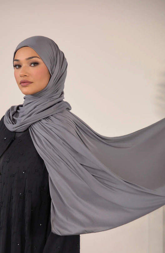 Maxi Jersey Hijab - Grey