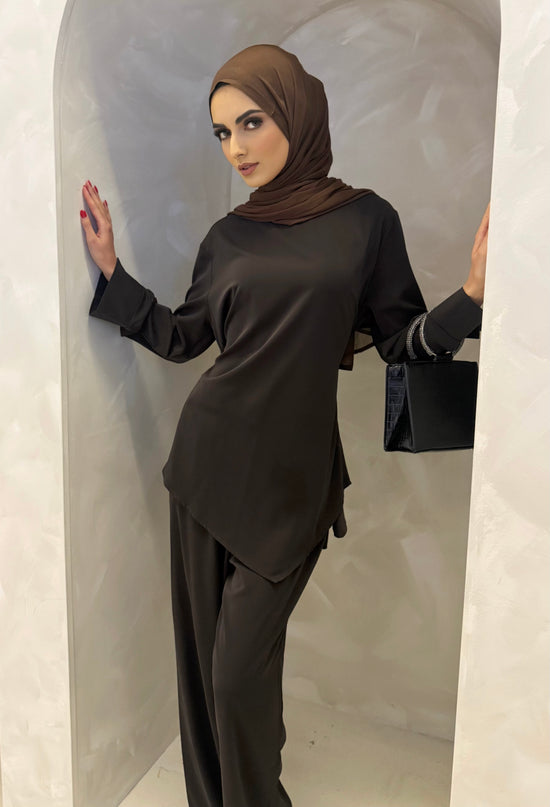 Nidha Co-ord Set - Walnut