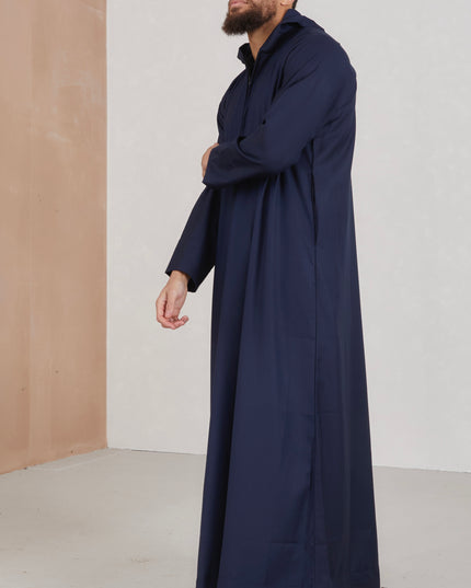 Men's Hooded Thobe - Navy