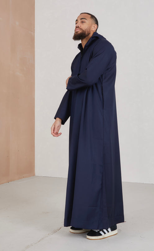 Men's Hooded Thobe - Navy