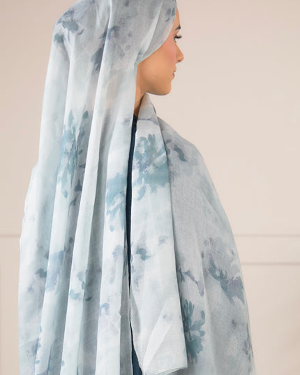 Tie Dye Modal Hijab - Sky