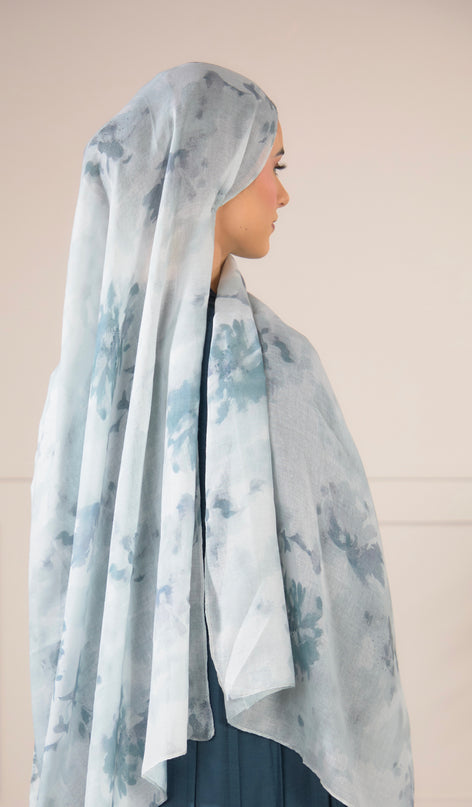 Tie Dye Modal Hijab - Sky