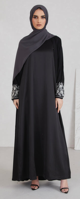Satin Sleeveless Slip - Black