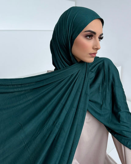 Maxi Jersey Hijab - Moss Green
