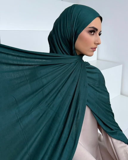 Maxi Jersey Hijab - Moss Green