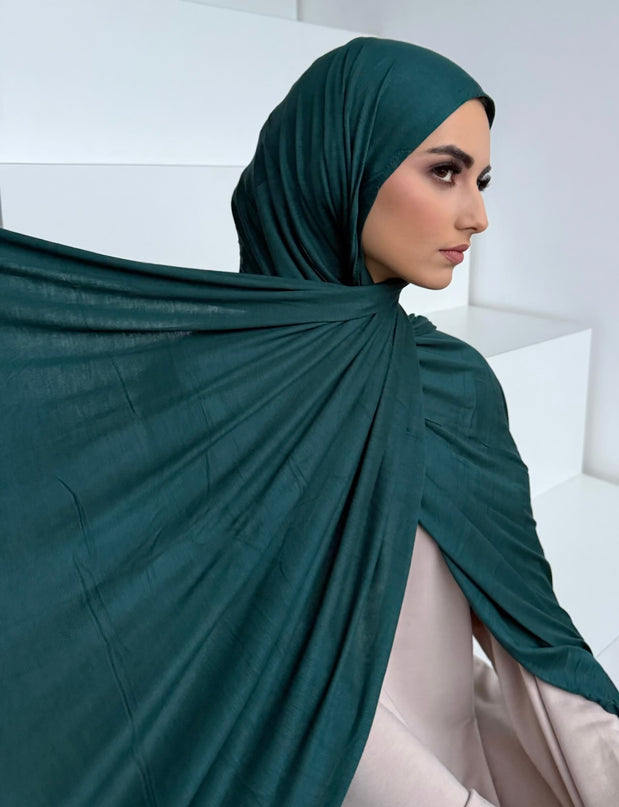 Maxi Jersey Hijab - Moss Green