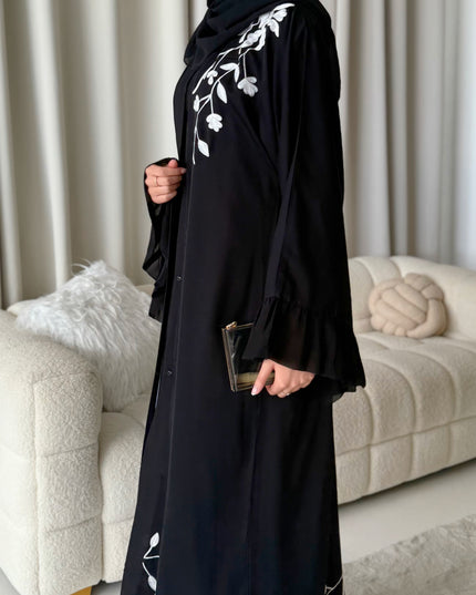 Black Frill Abaya - Ready To Dispatch