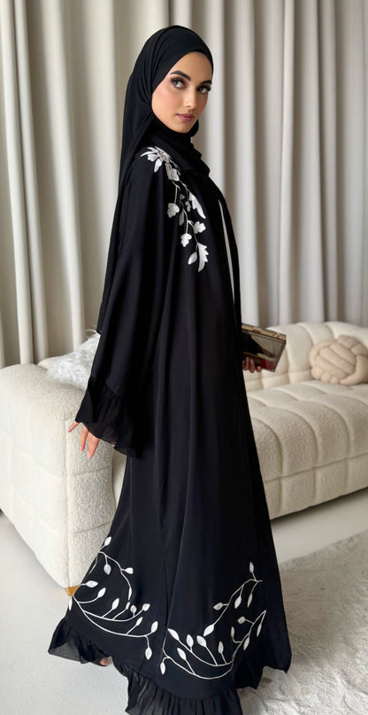 Black Frill Abaya - Ready To Dispatch