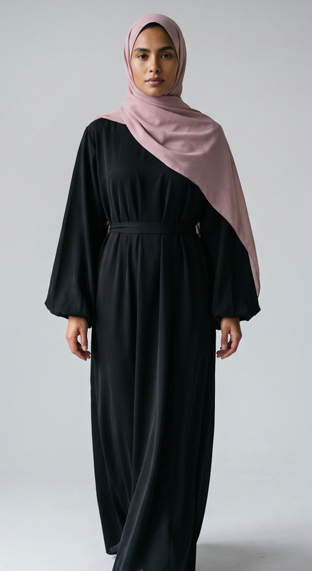 Black Flare Closed Abaya