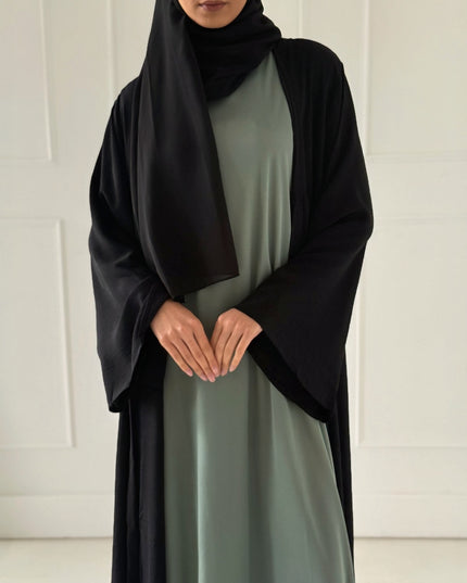 sage sleeveless slip dress