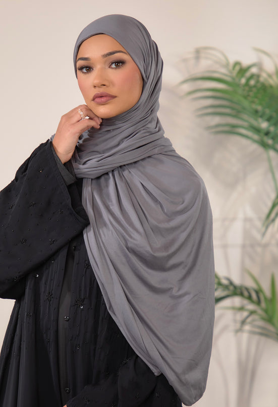 Maxi Jersey Hijab - Grey