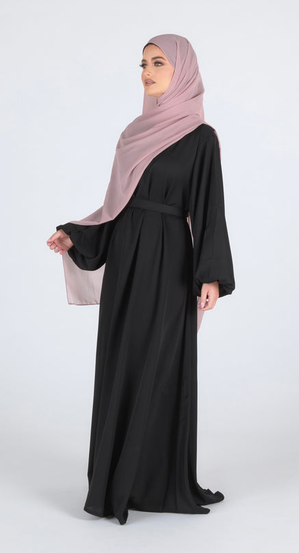 Black Flare Closed Abaya