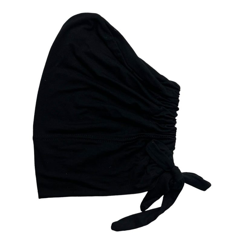 Tie-Back Hijab Under Cap - Black