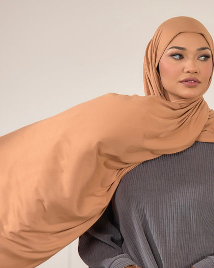 Maxi Jersey Hijab - Caramel
