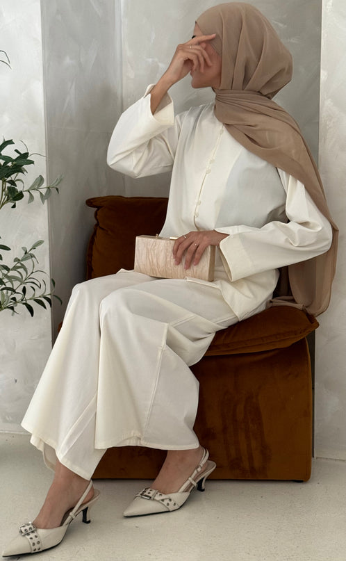 Button Co-ord Set - Ivory