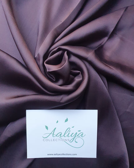 Aaliya Collections Plain Rayon Hijab Brown