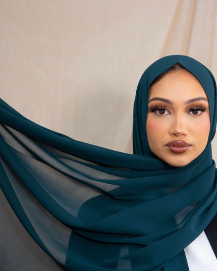 Chiffon Hijab - Bottle Green