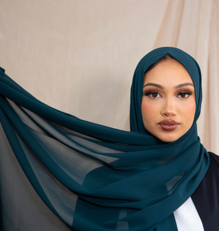 Chiffon Hijab - Bottle Green